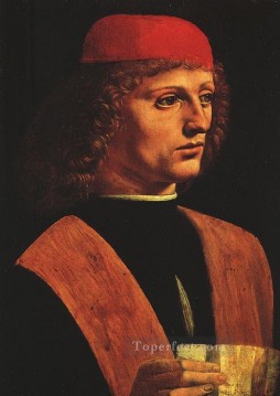  Leonardo Lienzo - Retrato de un músico Leonardo da Vinci